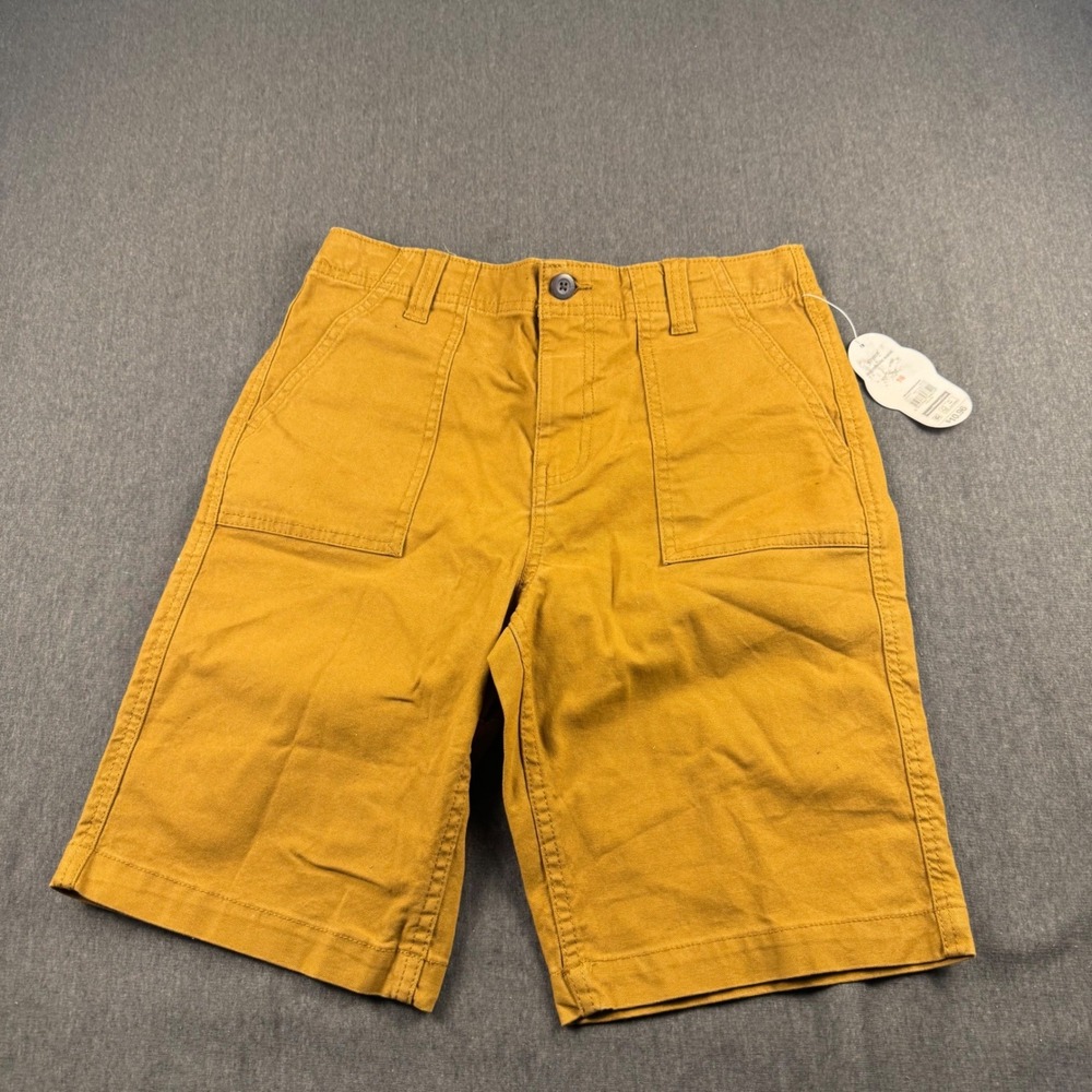 Wonder Nation Kids Brown Carpenter Shorts Stretch Adjustable Waist Size 16‎ NWT